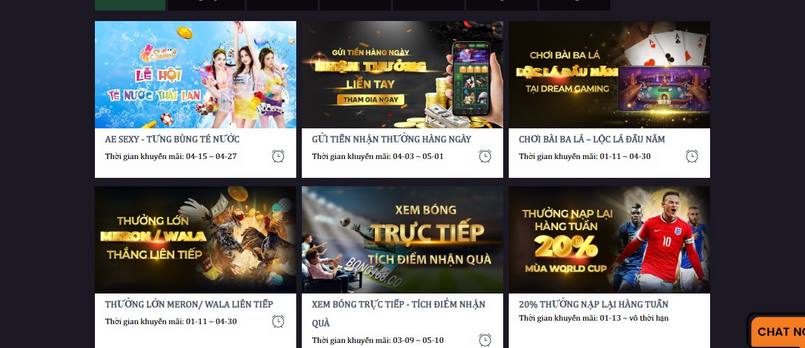 Chương trình khuyến mãi của nhà cái vô cùng đa dạng và phong phú