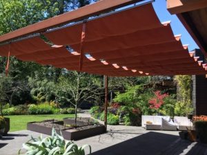 Mái xếp lượn sóng cho sần vườn