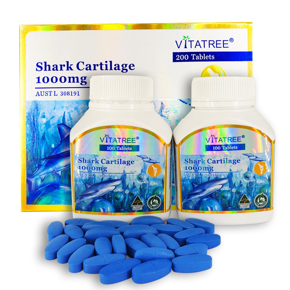VITATREE - Viên Uống Tái Tạo Sụn Khớp Vi Cá Mập Vitatree Shark Cartilage 1000mg - 200 Viên | HƯNG LONG | Tiki