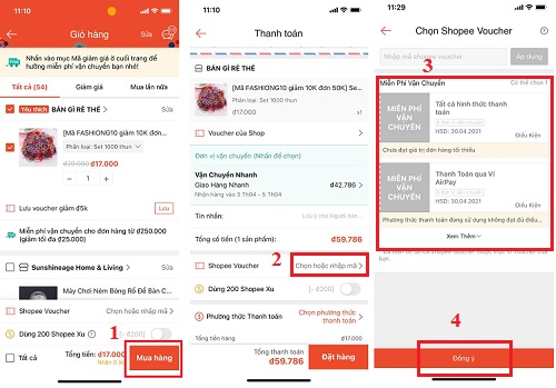Cách săn sale Shopee không cần Shopee Pay - bước 2