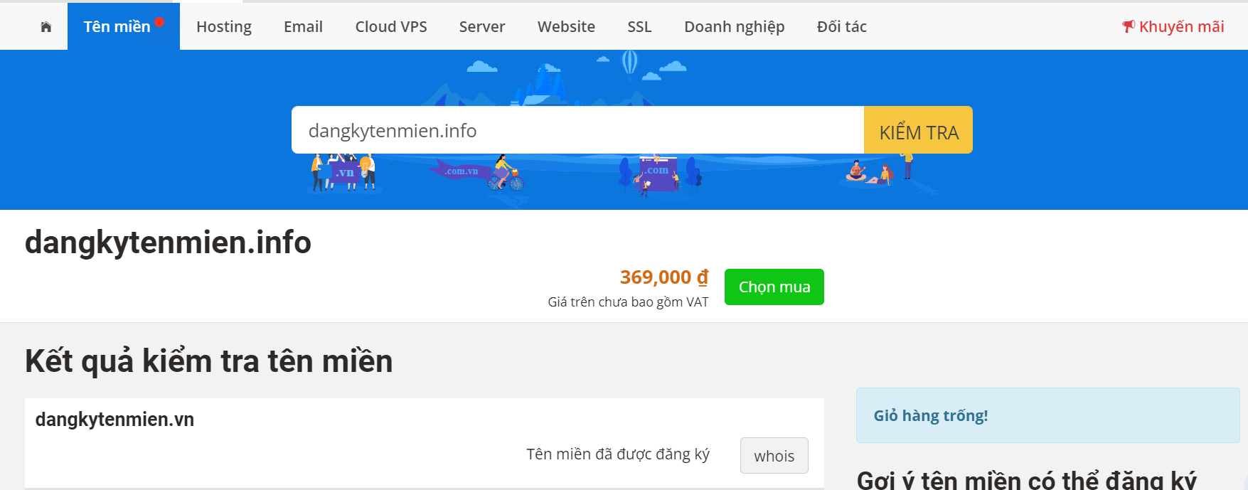 Hướng dẫn thiết kế website miễn phí bằng wordpress kiểm tra domain