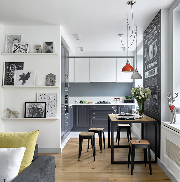 thiết kế bếp chung cư - thiết kế nội thất cho nhà bếp nhỏ