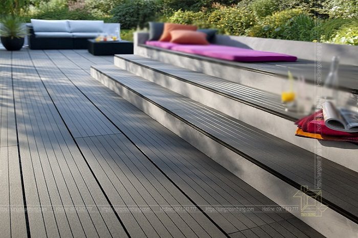 Sàn gỗ nhựa ngoài trời là vật liệu khá bền bỉ, chịu đựng thời tiết khắc nghiệt