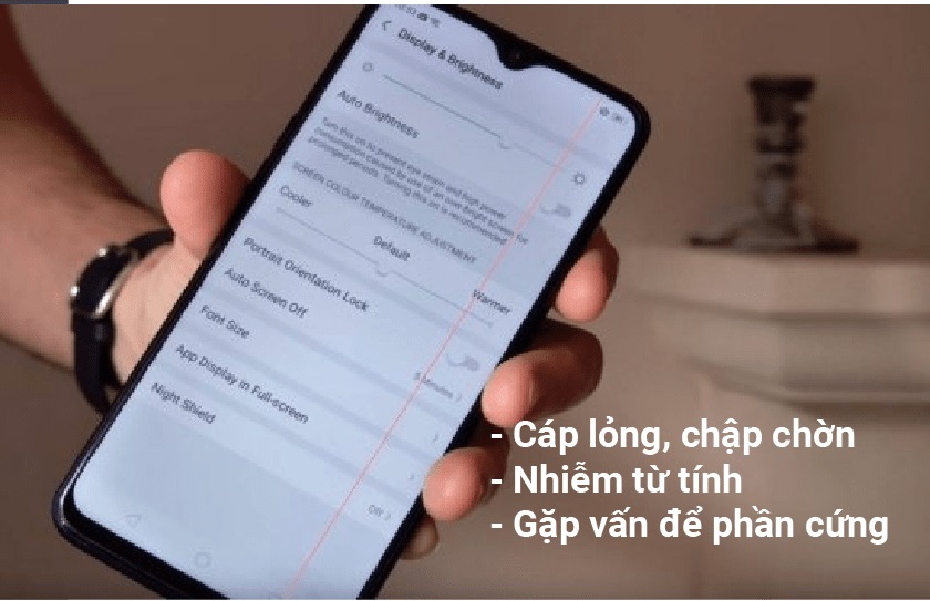 Màn hình điện thoại OPPO bị sọc ngang dọc: Nguyên nhân