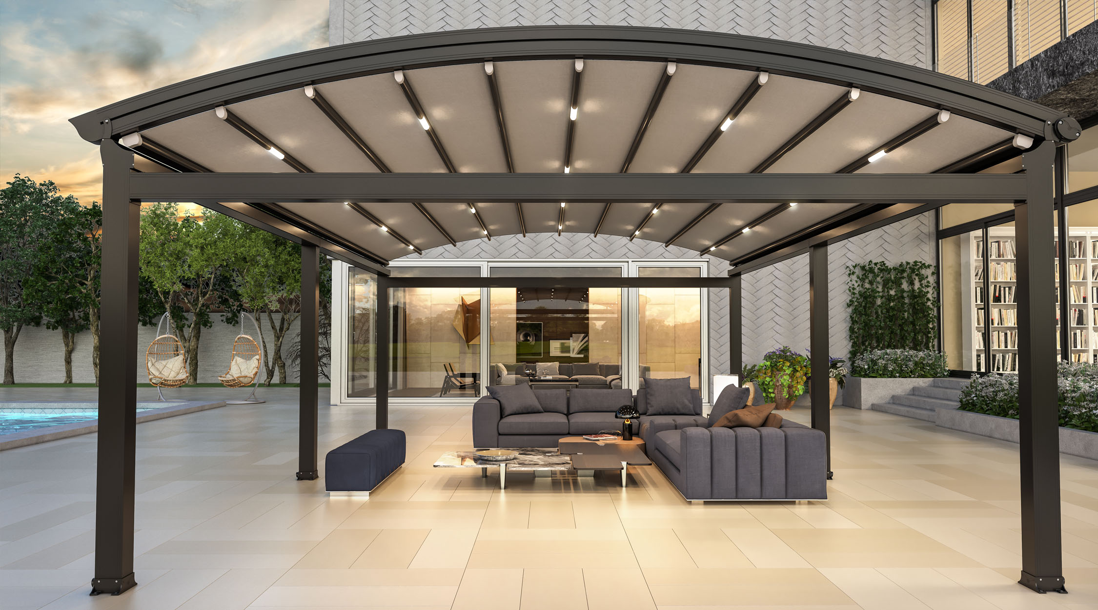 Dẫn đầu xu hướng- mái xếp khung nhôm di động là sản phẩm đẳng cấp nhất